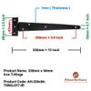 Adonai Hardware Iron T-Hinge (12", Black Powder Coated) (Supplied as 2 Pieces per Pack) view 2