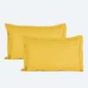 Trance Home Linen 200 TC 100% Cotton Small Size 17x25 inch Satin Stripe Pillow Covers | Pillow Cases | Set of 2 Piece Pillow Covers only |Small Size (Golden Yellow, 17 X 25 inch) view 1