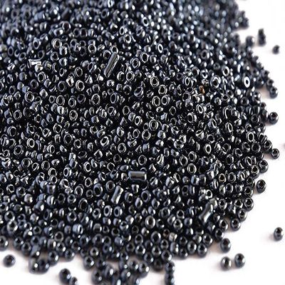 The Design Cart Opaque Luster Black Round Rocailles/Glass Seed Beads (11/0-2.0 mm) (100 Grams) Standard Quality, for Jewellery Making, Beading, Arts and Crafts and Embroidery.