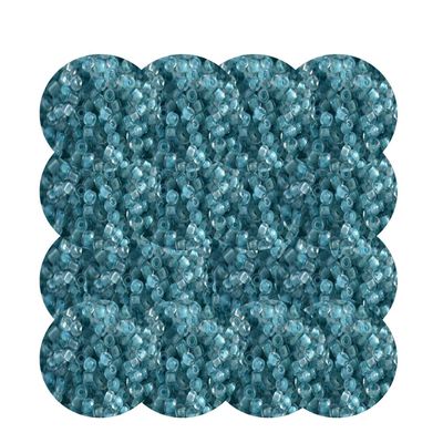 The Design Cart Turquoise Inside Round Seed Beads for Jewelry Making, Bracelet, Necklace, Dress Material,Embriodery Size-8/0-3.0 mm, Pack of 450 Grams