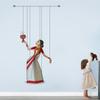 Rawpockets Decals 'Kathak Puppet Dance' Large Size Wall Sticker (Wall Coverage Area - Height 150 cms X Width 85 cms)(Pack of 1) view 3