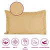 Trance Home Linen 200 TC 100% Cotton Large Size 20x30 inch Satin Stripe Pillow Covers | Pillow Cases | Set of 2 Piece Pillow Covers only |Large Size (Beige, 20 X 30 inch) view 2