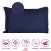 Trance Home Linen 200 TC 100% Cotton Large Size 20x30 inch Satin Stripe Pillow Covers | Pillow Cases | Set of 2 Piece Pillow Covers only |Large Size (Navy Blue, 20 X 30 inch) view 2