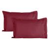 Trance Home Linen 200 TC 100% Cotton Large Size 20x30 inch Satin Stripe Pillow Covers | Pillow Cases | Set of 2 Piece Pillow Covers only |Large Size (Deep Wine, 20 X 30 inch) view 1