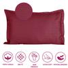 Trance Home Linen 200 TC 100% Cotton Large Size 20x30 inch Satin Stripe Pillow Covers | Pillow Cases | Set of 2 Piece Pillow Covers only |Large Size (Deep Wine, 20 X 30 inch) view 2