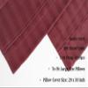 Trance Home Linen 200 TC 100% Cotton Large Size 20x30 inch Satin Stripe Pillow Covers | Pillow Cases | Set of 2 Piece Pillow Covers only |Large Size (Deep Wine, 20 X 30 inch) view 3