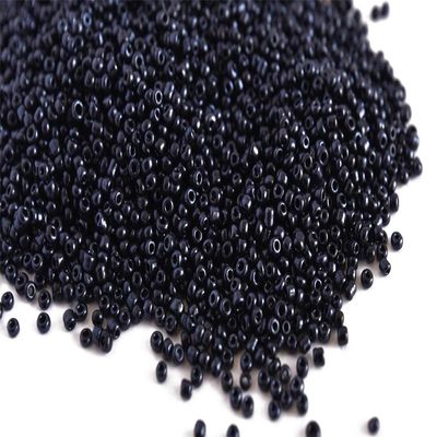 The Design Cart Opaque Black Round Rocailles/Glass Seed Beads (8/0-3.0 mm, 450 Grams), for ? Jewellery Making, Beading, Embroidery, Art and Craft