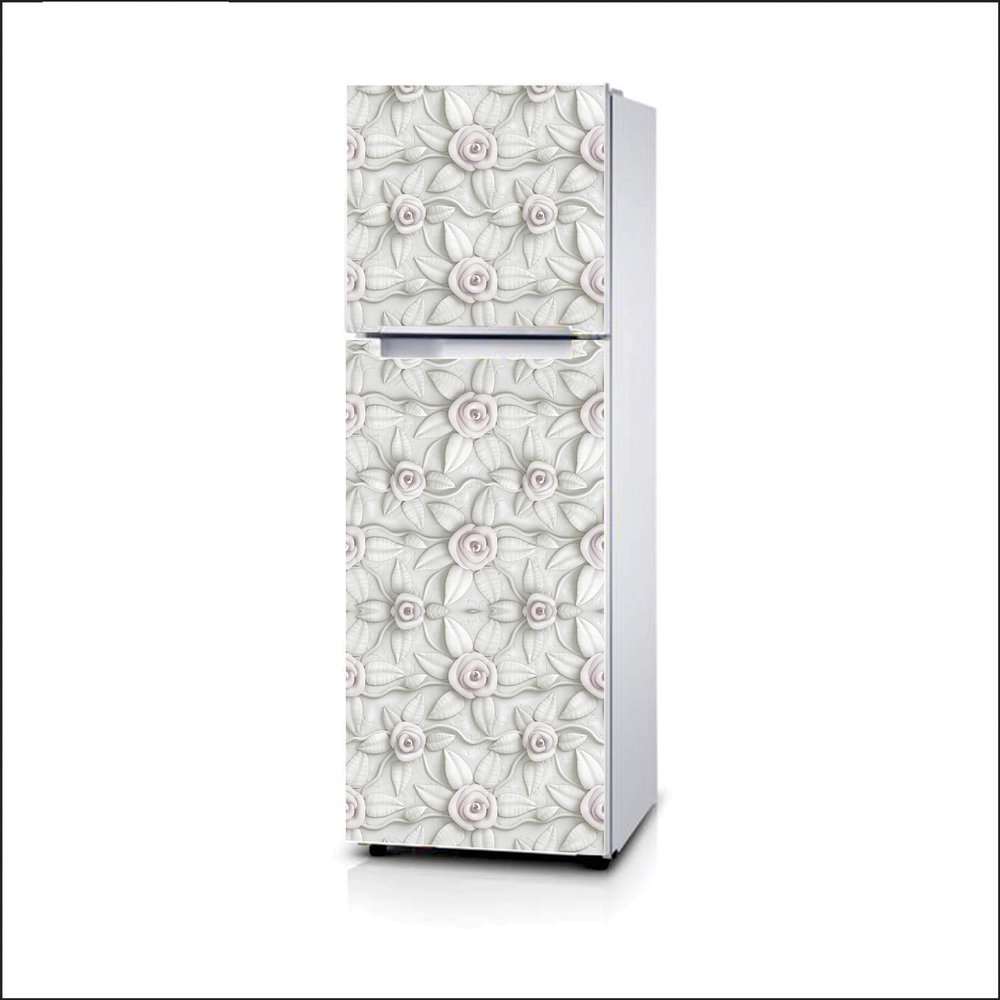 AH Decals Vinyl Flowers Fridge Sticker, 23.62 x 62.99 Inches, Multicolour