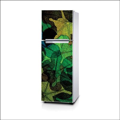 AH Decals Vinyl Leaf Fridge Sticker, 23.62 x 0 x 62.99 Inches, Multicolour Green