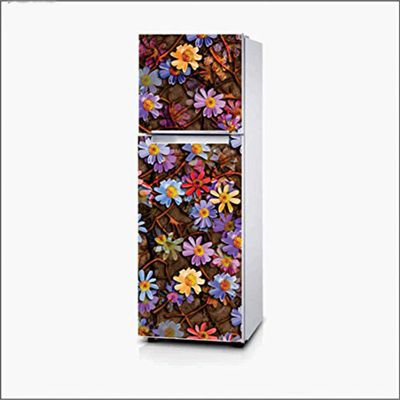 AH Decals Vinyl Flowers Fridge Sticker, 23.62 x 62.99 Inches, Multicolour