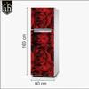 AH Decals Vinyl Rose Wall Fridge Sticker, 23.62 x 0 x 62.99 Inches, Red, Botanical view 2