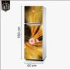 AH Decals Vinyl Flowers Fridge Sticker, 23.62 x 62.99 Inches, Multicolour view 2