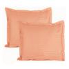 Trance Home Linen 200 TC100% Cotton Large Size 20x30 inch Satin Stripe Pillow Covers | Pillow Cases | Set of 2 Piece Pillow Covers only |Large Size (Peach, 20 X 30 inch) view 1