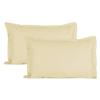 Trance Home Linen 200 TC 100% Cotton Large Size 20x30 inch Satin Stripe Pillow Covers | Pillow Cases | Set of 2 Piece Pillow Covers only |Large Size (Ivory, 20 X 30 inch) view 1
