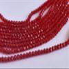 The Design Cart Maroon Transparent Tyre/Rondelle Shaped Crystal Beads (4 mm) 1 Line for Jewellery Making, Beading, Arts and Crafts and Embroidery. view 1