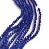 The Design Cart Blue Opaque Tyre/Rondelle Faceted Crystal Beads (2 mm) (1 String) for Jewellery Making, Beading, Embroidery, Art and Craft view 1