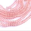 The Design Cart Light Pink Transparent Tyre/Rondelle Crystal Beads (4 mm) (1 String) for Jewellery Making, Beading, Embroidery, Art and Craft view 1