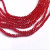 The Design Cart Dark Red Transparent Tyre/Rondelle Faceted Crystal Beads (4 mm) (1 String) for Jewellery Making, Beading, Embroidery, Art and Craft view 1