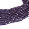 The Design Cart Purple Transparent Tyre/Rondelle Faceted Crystal Beads (4 mm) (1 String) for Jewellery Making, Beading, Embroidery, Art and Craft view 1