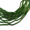 The Design Cart Dark Green Transparent Tyre/Rondelle Faceted Crystal Beads (2 mm) (1 String) for Jewellery Making, Beading, Embroidery, Art and Craft view 1