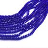 The Design Cart Blue Transparent Tyre/Rondelle Faceted Crystal Beads (2 mm) (1 String) for Jewellery Making, Beading, Embroidery, Art and Craft view 1