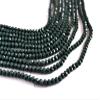 The Design Cart Dark Green Opaque Tyre/Rondelle Faceted Crystal Beads (2 mm) (1 String) for Jewellery Making, Beading, Embroidery, Art and Craft view 1