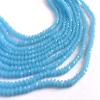 The Design Cart Translucent Aqua Opaque Tyre/Rondelle Faceted Crystal Beads (2 mm) (1 String) for Jewellery Making, Beading, Embroidery, Art and Craft view 1