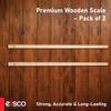 EISCO Premium One Meter (100cm) Wooden Scale(ruler), Horizontal Reading In Reverse On Each End, Pack of 2 view 4