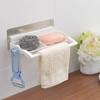 HOKIPO Multifunctional Magic Sticker Series Self Adhesive Bathroom Shelves Stoarge Tray - Soap Dish with Towel Rod Napkin Holder view 4