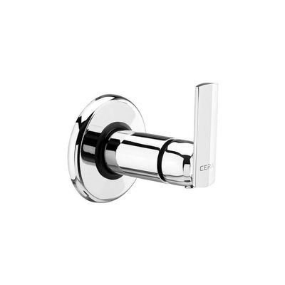 Cera Titanium F1003351 Stainless Steel Single Lever Exposed Part of Stop Cock (Silver)