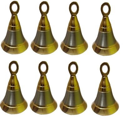 Homeproducts4u Pooja Room Door Bells Size 1 INCH Pack of 8 with Hooks