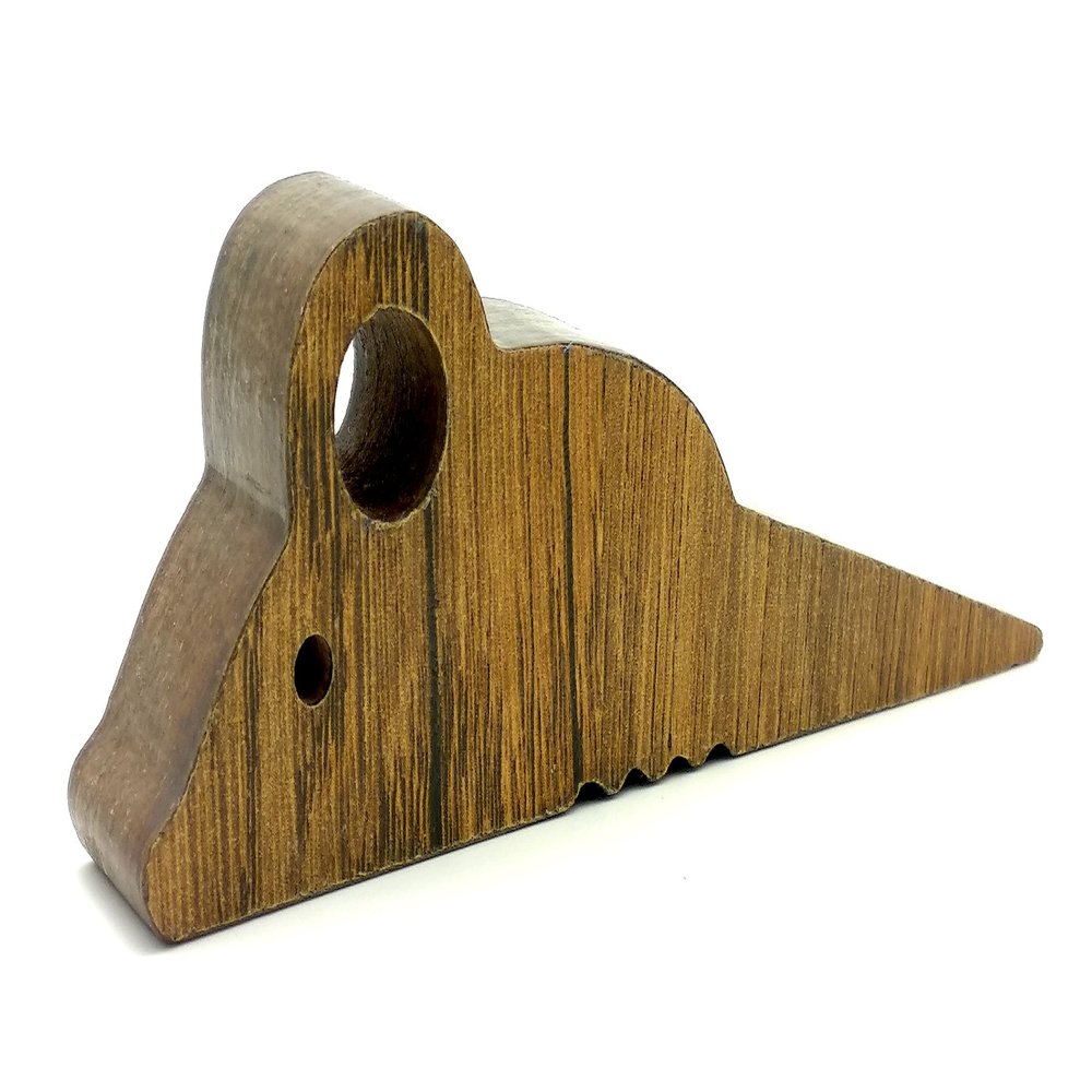 JAAMSO ROYALS Mouse Design Non-Slip Wooden Door Stoppers - To Stop or Jam the Doors (Brown, Small)