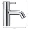 DRIZZLE Flora Brass Chrome Plated Wash Basin Quarter Turn Foam Pillar Cock Flow Tap (Standard) view 2