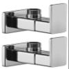 DRIZZLE Cubix Brass Angle Valve Stop Cock for Bathroom Taps, Geyser and Wash Basin Connection (Silver, Chrome Finish, 2-Pieces) view 1