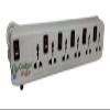 Gadget-Wagon 6 Plug Extension | Individual Switch | Universal Input | 5 Meters Cord Length Power Strip, 240 Volts, White,Socket view 1