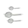 Duggu Palace Stainless Steel Heavy Duty Tea Strainer and Coffee Strainer Set of 3 Chai Chalni Sizes 7.5 cm 8.5 cm 9.5 cm view 1