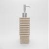 TOTO DEALS Premium Carved Stone Unique Shape Liquid Soap Dispenser (1 Piece) (Material: Stone & Plastic, Capacity: 450ml, Colour: Sand) view 1