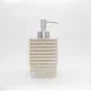 TOTO DEALS Premium Carved Stone Unique Shape Liquid Soap Dispenser (1 Piece) (Material: Stone & Plastic, Capacity: 450ml, Colour: Sand) view 2