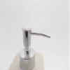 TOTO DEALS Premium Carved Stone Unique Shape Liquid Soap Dispenser (1 Piece) (Material: Stone & Plastic, Capacity: 450ml, Colour: Sand) view 3