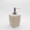 TOTO DEALS Premium Carved Stone Unique Shape Liquid Soap Dispenser (1 Piece) (Material: Stone & Plastic, Capacity: 450ml, Colour: Sand) view 4