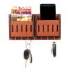 Sehaz Artworks Wooden Key Holder for Home | Key Stand | Key Holder for Wall | Key Chain Holders for Wall (7 Hooks, MDF Brown) view 2