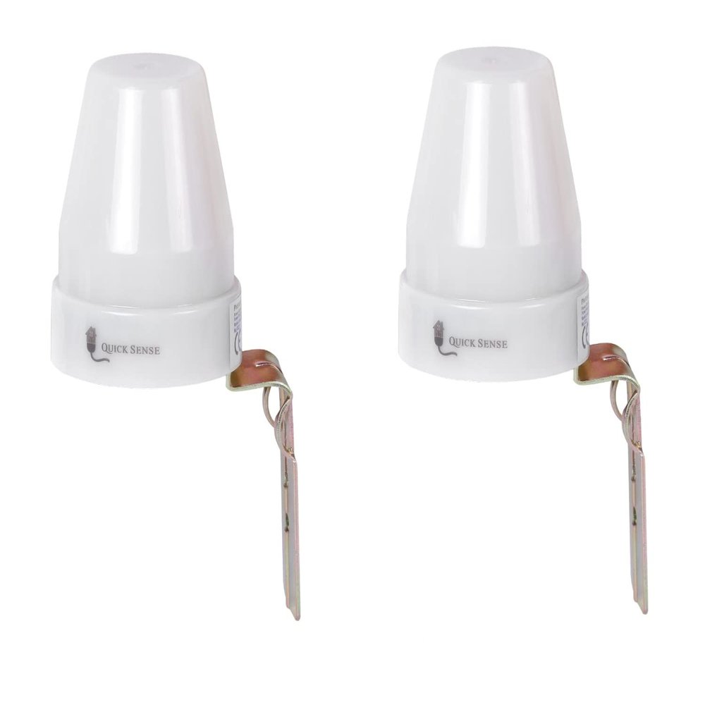 Quick Sense QS-302 Photocell Sensor Switch | 220-240V AC | 10A Load Capacity | Adjustable Light Sensitivity 10100LUX | Automatic Day-Night Light Controller | Outdoor Street & Garden Light Sensor