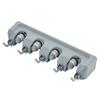 MURTISIDDH Mop and Broom Holder, Multipurpose Wall Mounted Organizer Storage Hooks, Ideal Broom Hanger for Kitchen Garden and Garage (4 Position 5 Hooks) view 1
