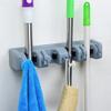 MURTISIDDH Mop and Broom Holder, Multipurpose Wall Mounted Organizer Storage Hooks, Ideal Broom Hanger for Kitchen Garden and Garage (4 Position 5 Hooks) view 3