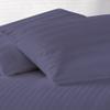 Jaipur Linen Cotton Luxurious Striped 2 Piece Sateen Pillow Cover Set , California King Size 20 Inch x 30 Inch-Dark Blue, 300 GSM view 2