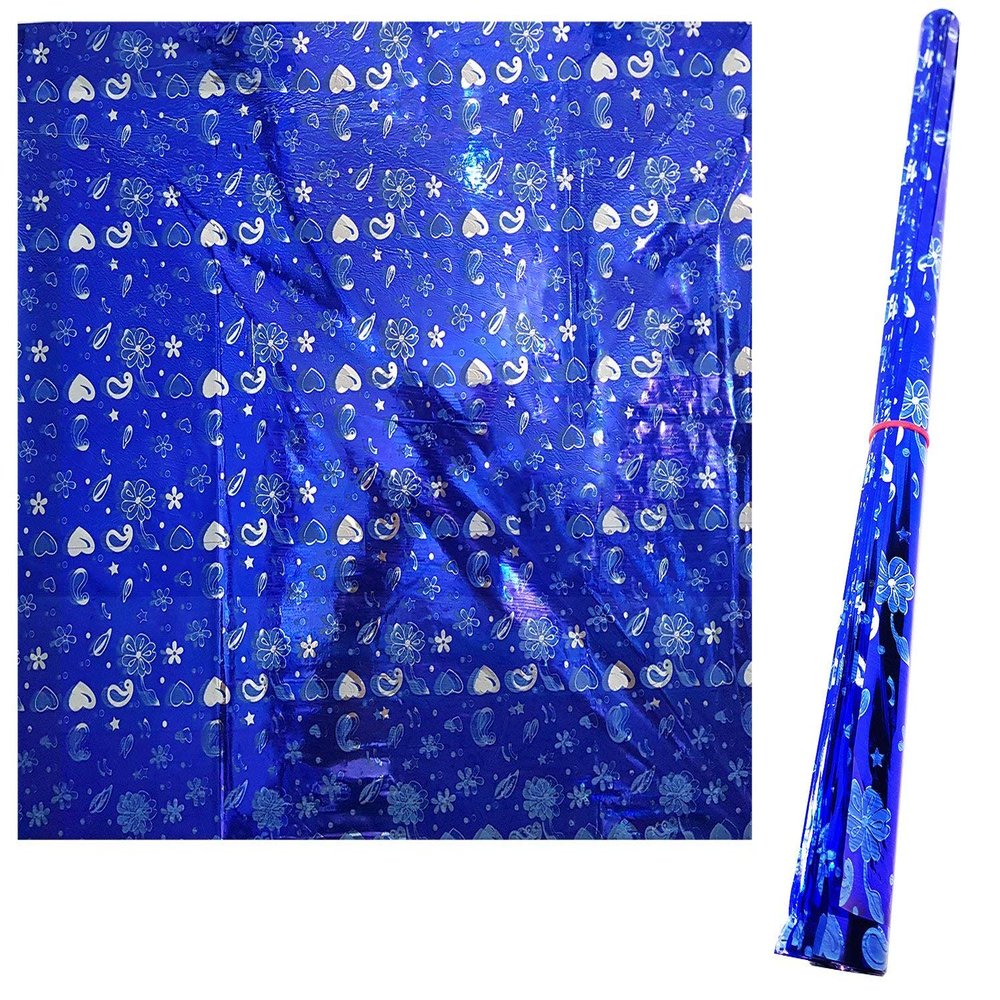 Fully Gift Wrapping Sheets Rolls (M4), Blue, 15 Gram, Pack of 1