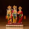 KRISHNAGALLERY1 Marble Look Ram Darbar Statue Murti Idol For Pooja Room Home Temple 6 Inch( Multicolour) view 1