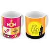 exciting Lives Fathers Day Mug Set of 2 - Gift for Father's Day, Birthday, Anniversary, Gift for Father, Dad, Papa, Father-in-Law, Daddy (Best Mom, Best Dad) view 1