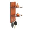 Sehaz Artworks Vertical 2-Shelf MDF Key Holder (Size: 25 cm x 11 cm x 0.3 cm, Color: Brown) view 3