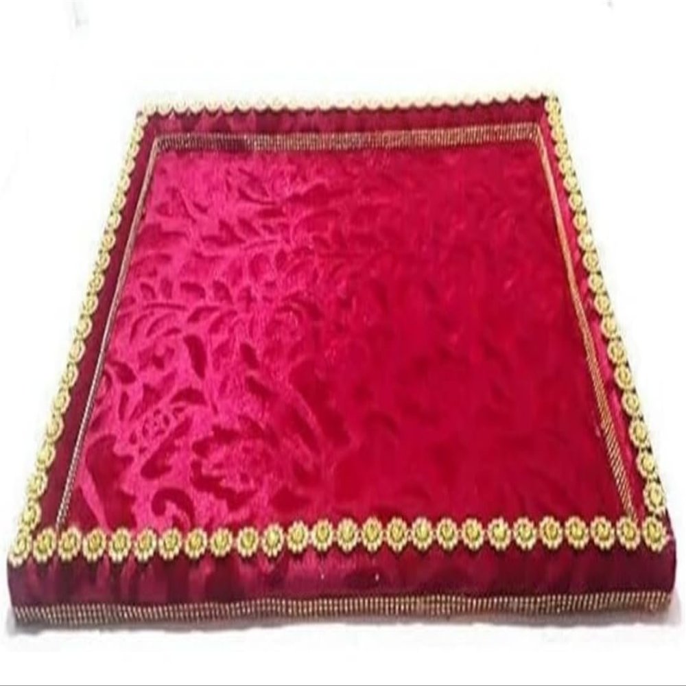 Smart Creations Wood Saree Decorative Or Gift Packing Tray, Rectangular (Pink)